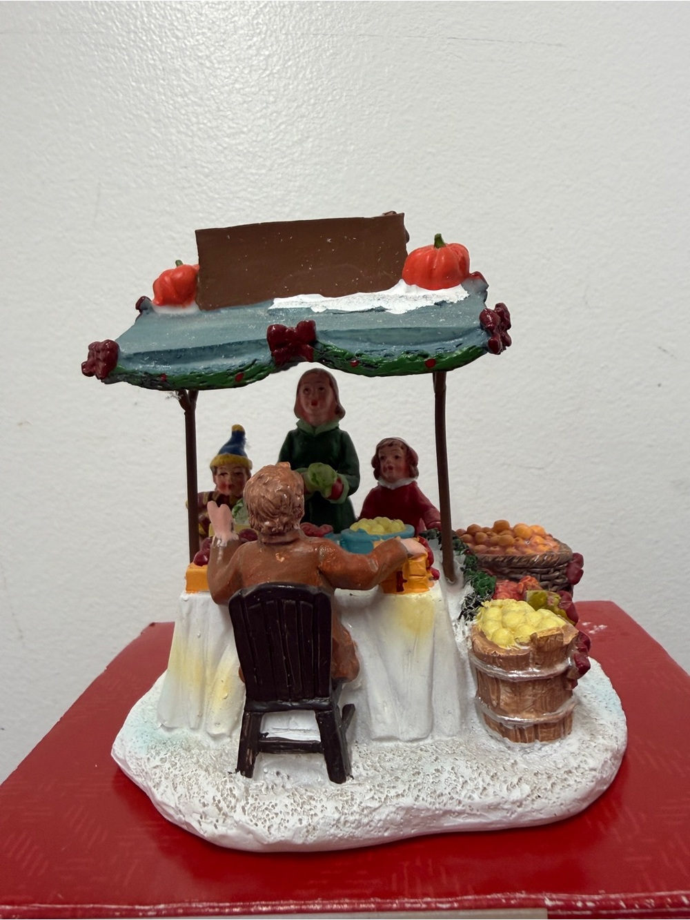 Vintage St. Nicholas Square Christmas Village “Farmers Market Stand”